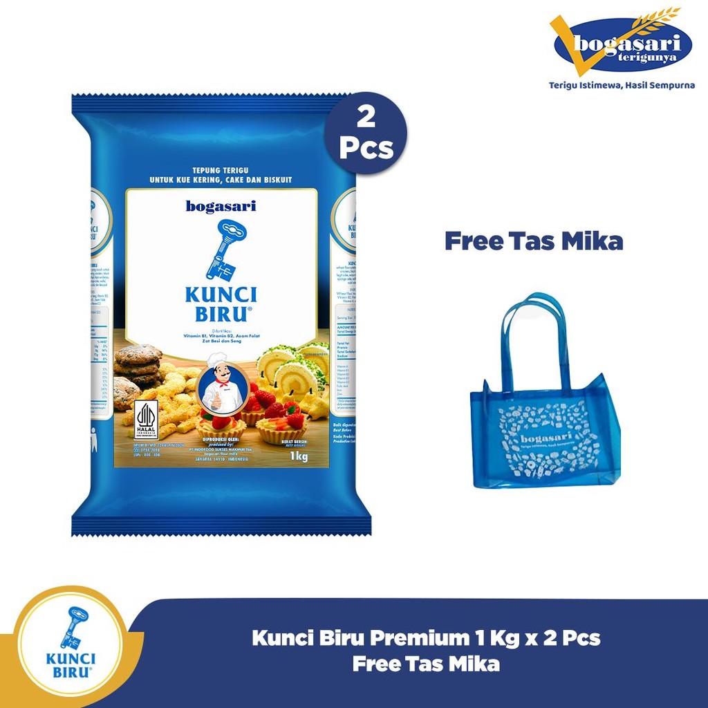 

Kunci Biru Premium 1Kg x 2 pcs gratis Tas Mika Biru