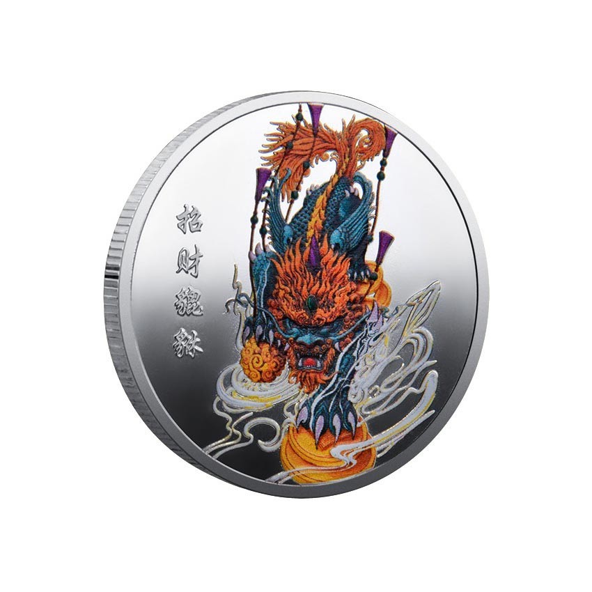 Koin Feng Shui Dewa Rejeki Feng Shui Koin Emas Keberuntungan pixiu katak Souvenir Gold Coin : Simbol