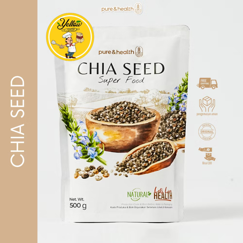 

Biji Chia Seed Organik 500GR/1KG Black Chiaseed Organik Premium Original Pure and Health