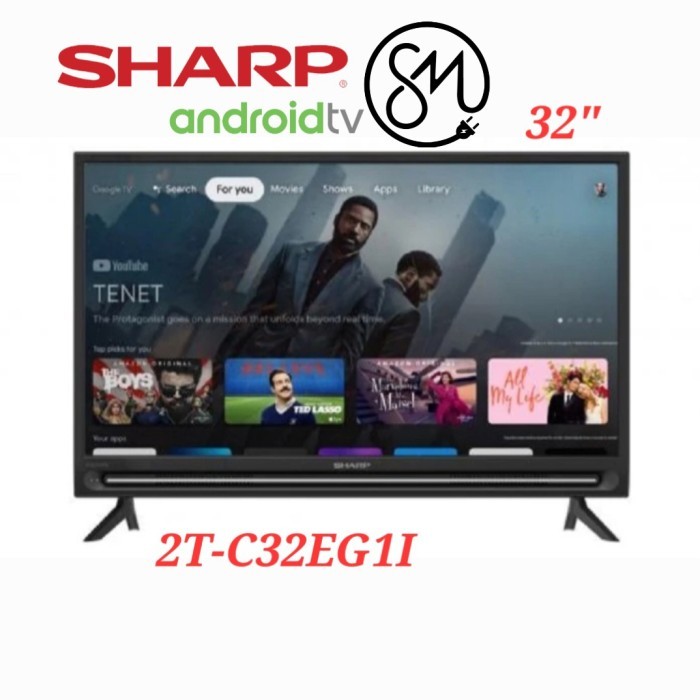 LED TV Sharp 2T-C32EG1I 32 inc Smart Android Digital 32EG1I