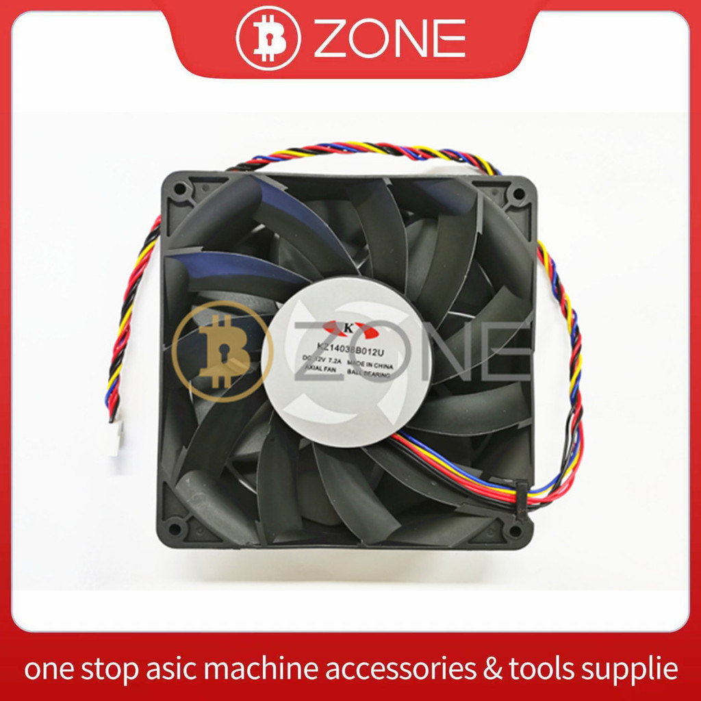 6Pin KZ 140*140*38mm Asic Miner Cooler 14038 7500 RPM±10% Suitable For Whatsminer M20S M21S M30S M50