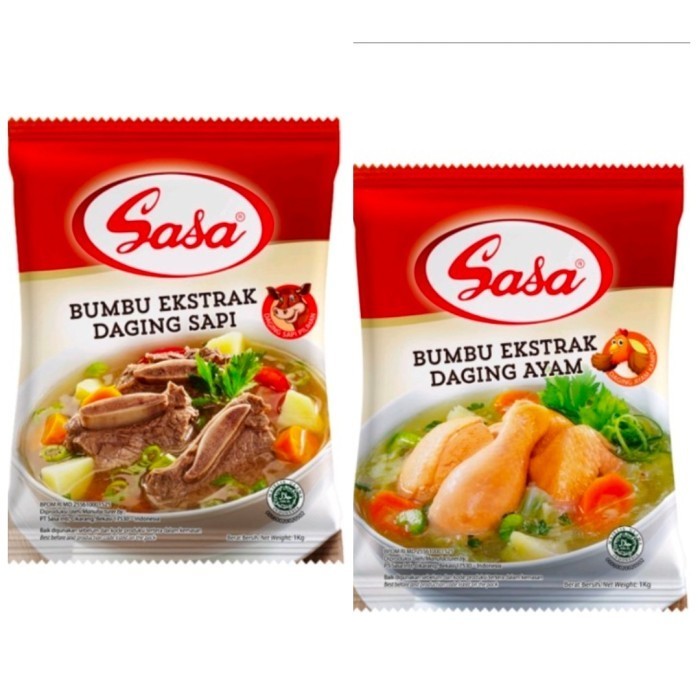 

Sasa bumbu ekstrak daging Kaldu Bumbu penyedap rasa Daging Ayam dan Sapi 250gr 1kg baru