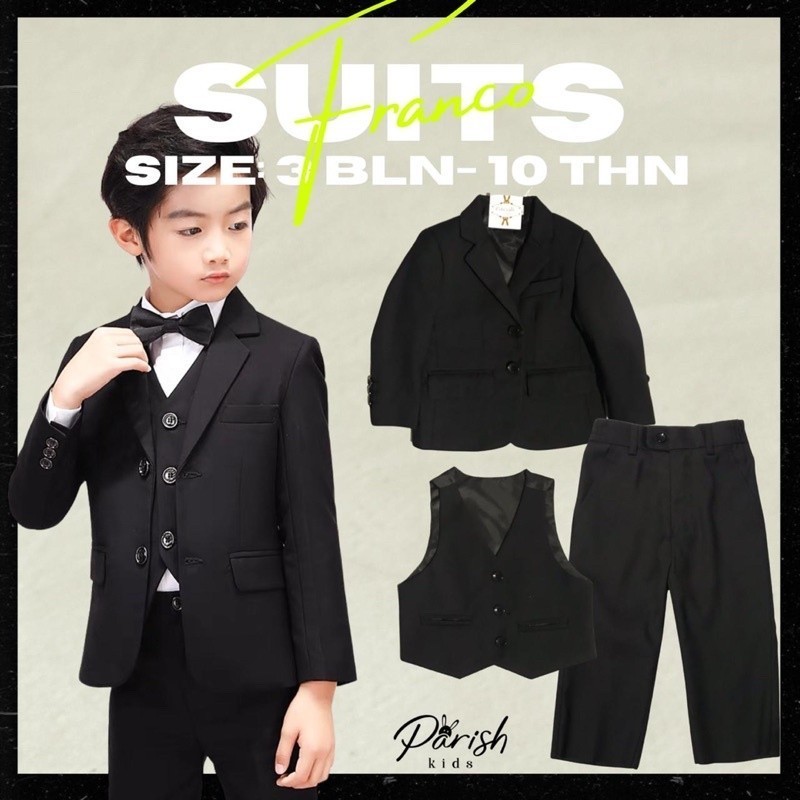 Parishkids Franco Modern Suits Collection /Setelan Jas Formal Jas Pesta Anak Laki-Laki