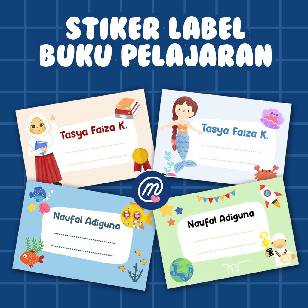 

Sticker Label Buku Pelajaran Sekolah / Stiker Label A3