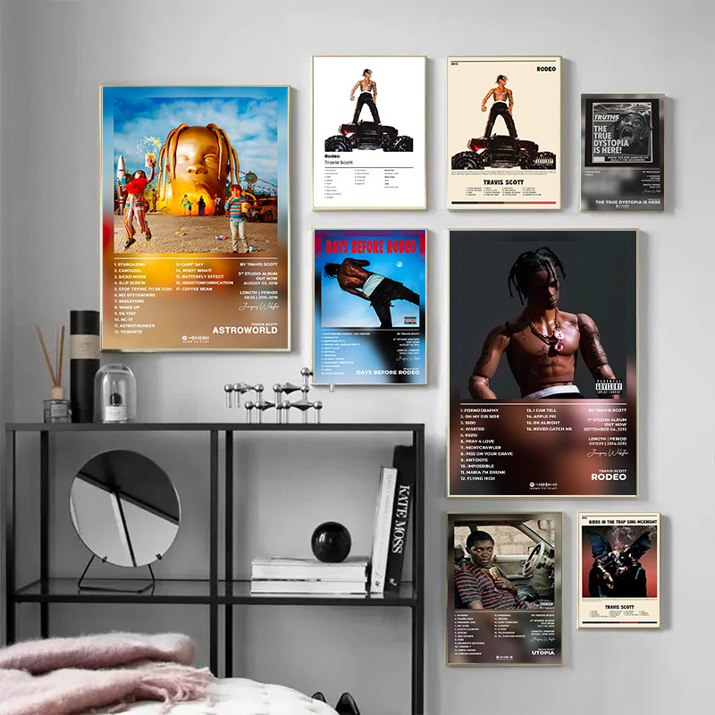 

Travis Scott Rodeo Astroworld Music Album Cover Series Art Poster Canvas Painting Wall Print Picture for Living Room Home Decor