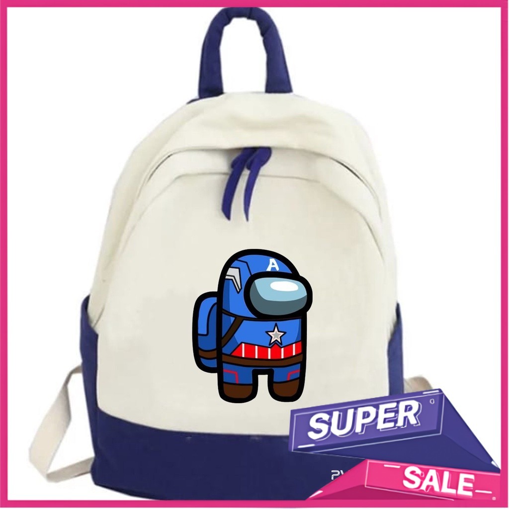 HK Tas Ransel Captain Amerika Karakter Among UsBackpack Anak Sekolah SD Fashion Kids A1 93
