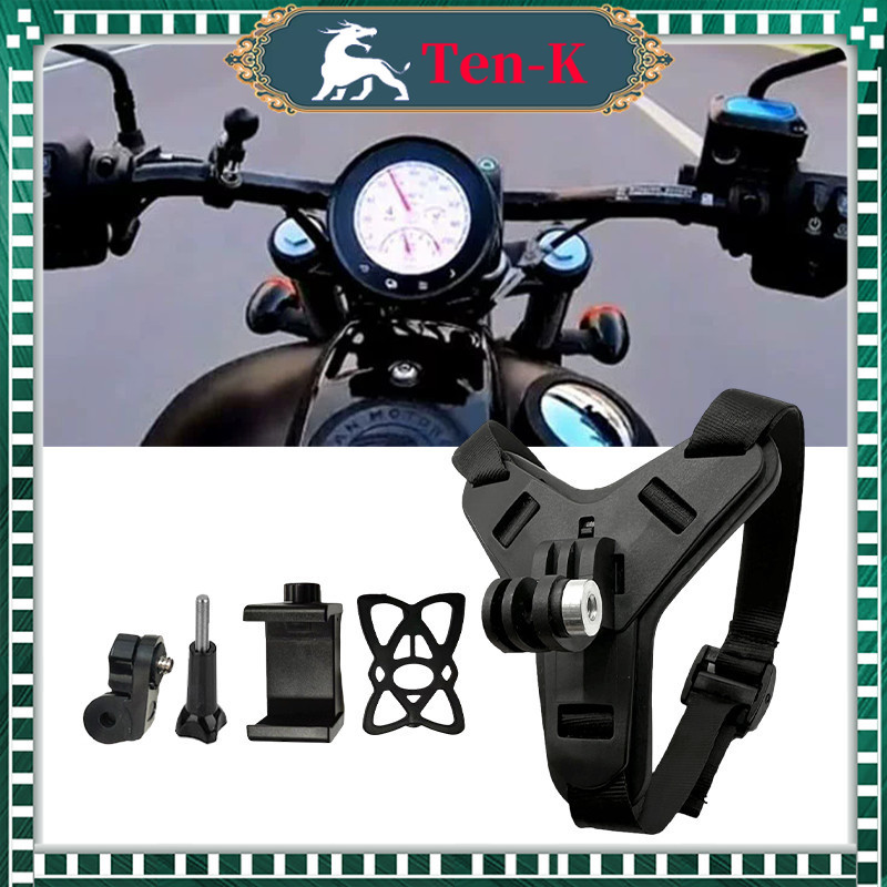 5Pcs/Set Mounting Helm Hp Action Cam Helmet Strap Mount / Mounting Helm Full Face Untuk Hp