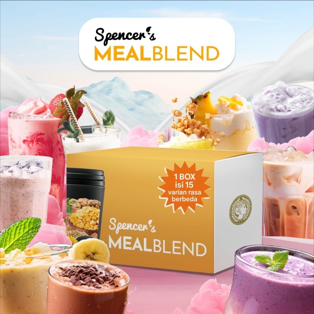 

makana diet- minuman diet- minuman pengganti makan|1 BOX isi 15 dengan Varian rasa beebeda-Spencer mealblend Multigrain OAT Superfood Granola Gluten Oatmeal Sereal