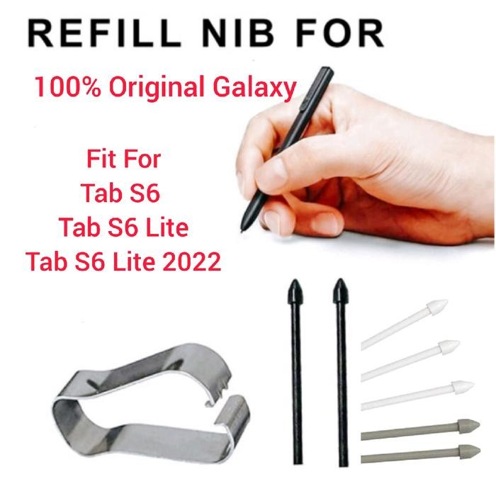 BARU SAMSUNG Refill Tip Nib Ujung Mata Stylus S Pen Galaxy Tab S6 Tab S6 Lite Original - White