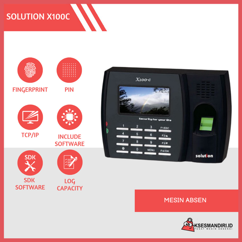 

Mesin Absensi Murah Fingerprint Solution X100C