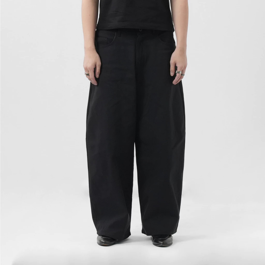 Celana Panjang Denim Money Alter Forma Wide Black Denim Pants