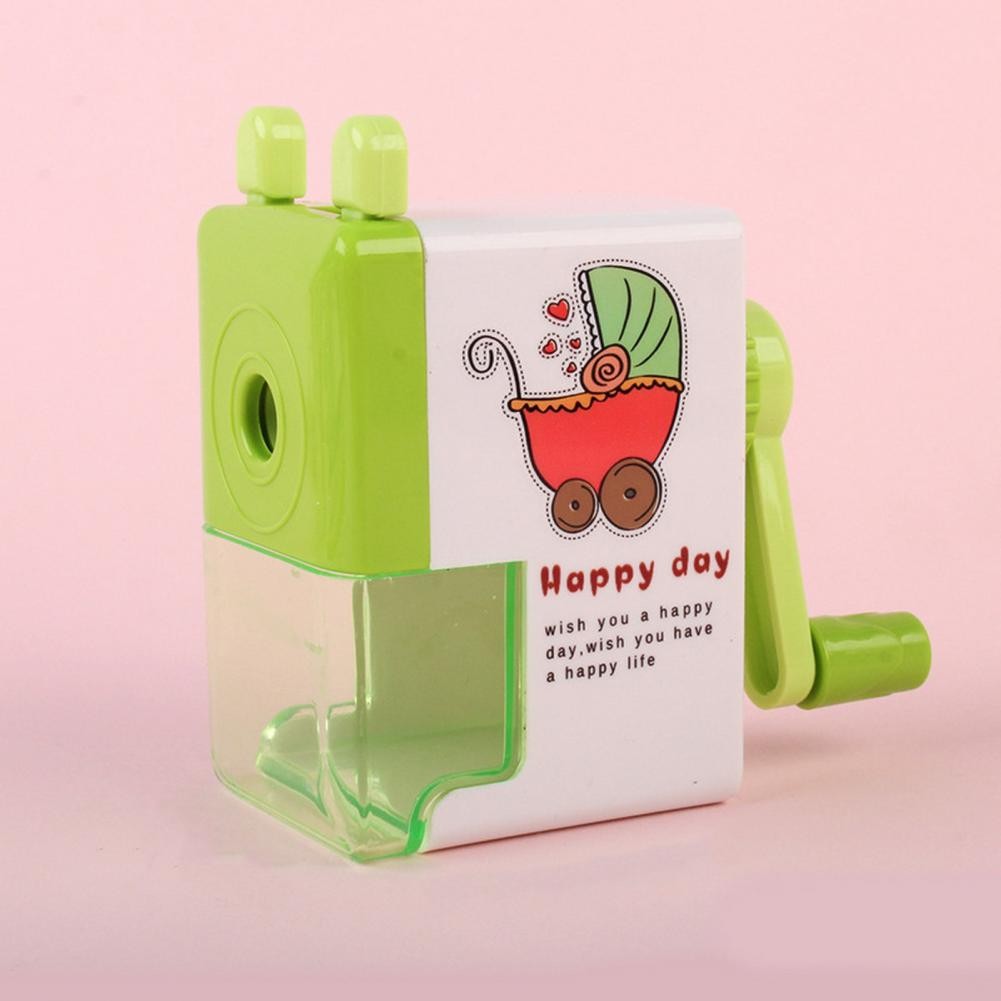 

Pencil Cutter Anti-skid with Drawer Holder Grip Cartoon Sharpening Rotary Pencil Sharpener Machine School Accessories