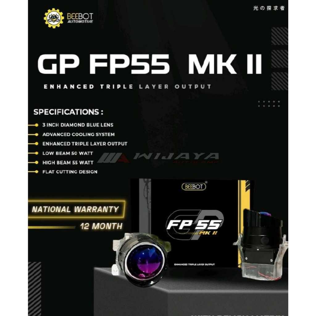 PROJECTOR FOGLAMP GP FP55 MKII LENSA BLUE LENS BEEBOT 3INCH (2PCS)