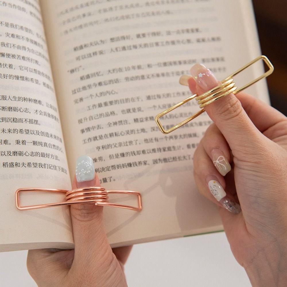 

Simple Metal Bookmarks Page Turning Fixed One Hand Reading Thumb Bookmark Fast Reading Aids Tools Book Page Holder Students
