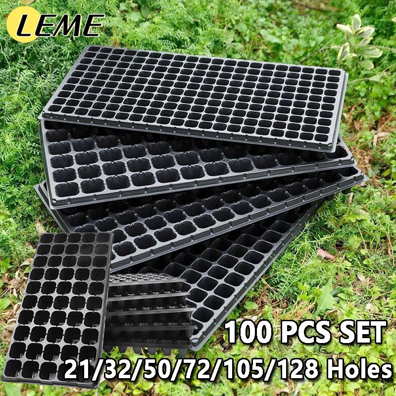 【100 Pcs】Tray Semai Alat Semai Benih Pot Hidroponik Potray 0.68mm Ketebalan Seedling Pot Tray Semai