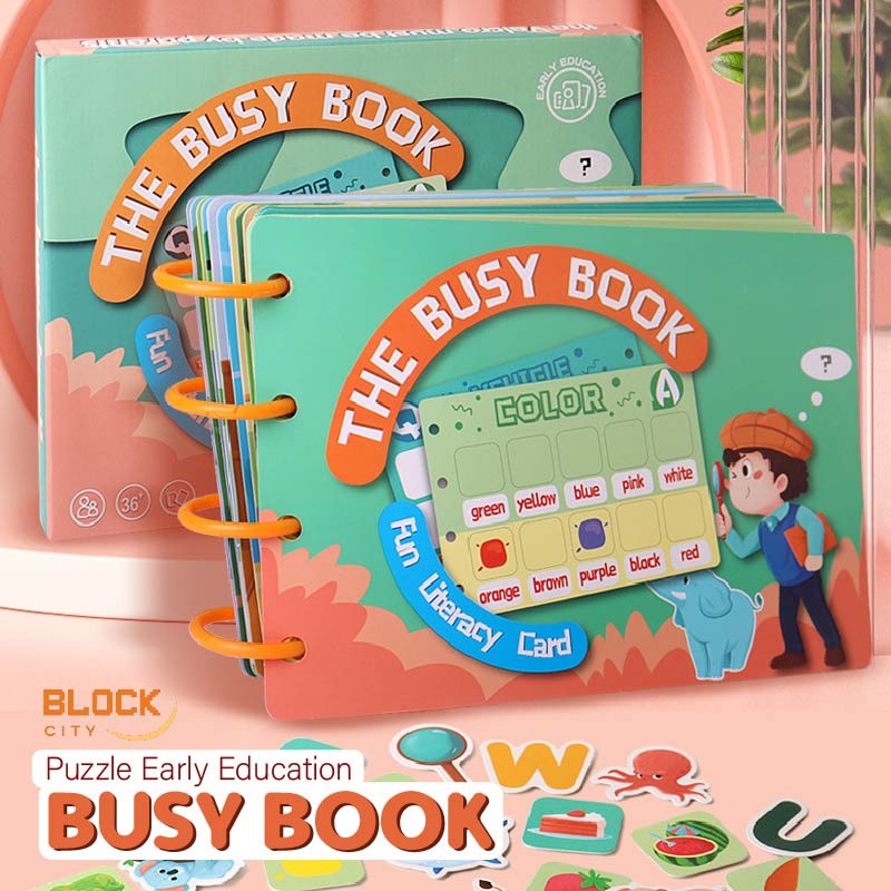 

BLOCK CITY CHILDREN BUSY BOOK / BIG QUIET BOOK ACTIVITY / BUKU AKTIVITAS ANAK / TOODDLER BUSY BOOK / BUKU AKTIVITAS VELCRO ANAK / BUSY BOOK STICKER BONGKAR PASANG BUKU EDUKASI / TODDLER ACTIVITY BOOK / BUKU WARNA BENTUK ANGKA HURUF / PLAYGROUP BOOK