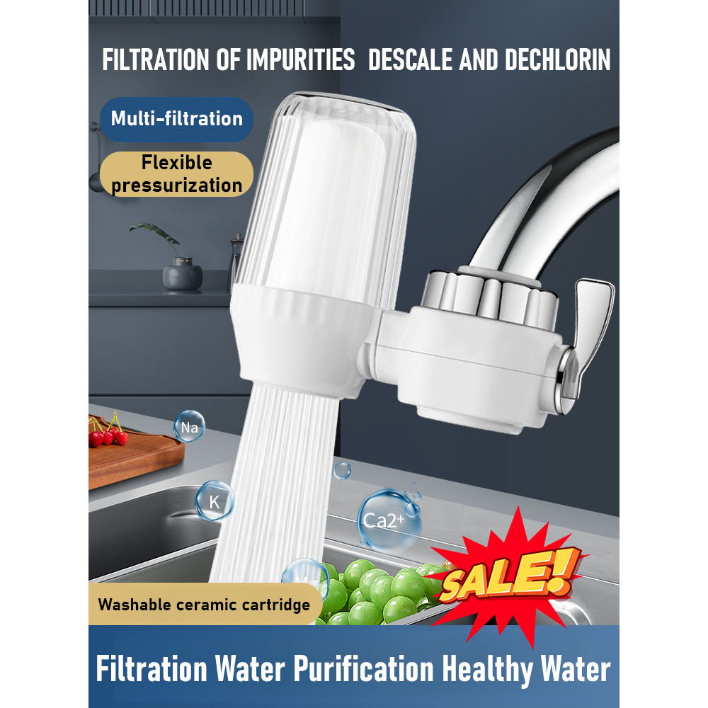 ⭐GRATIS ONGKIR⭐Pemurni Air Keran Dapur/Filter Air Keran Filter/Keran Rumah Tangga Yang Bisa Dicuci/P