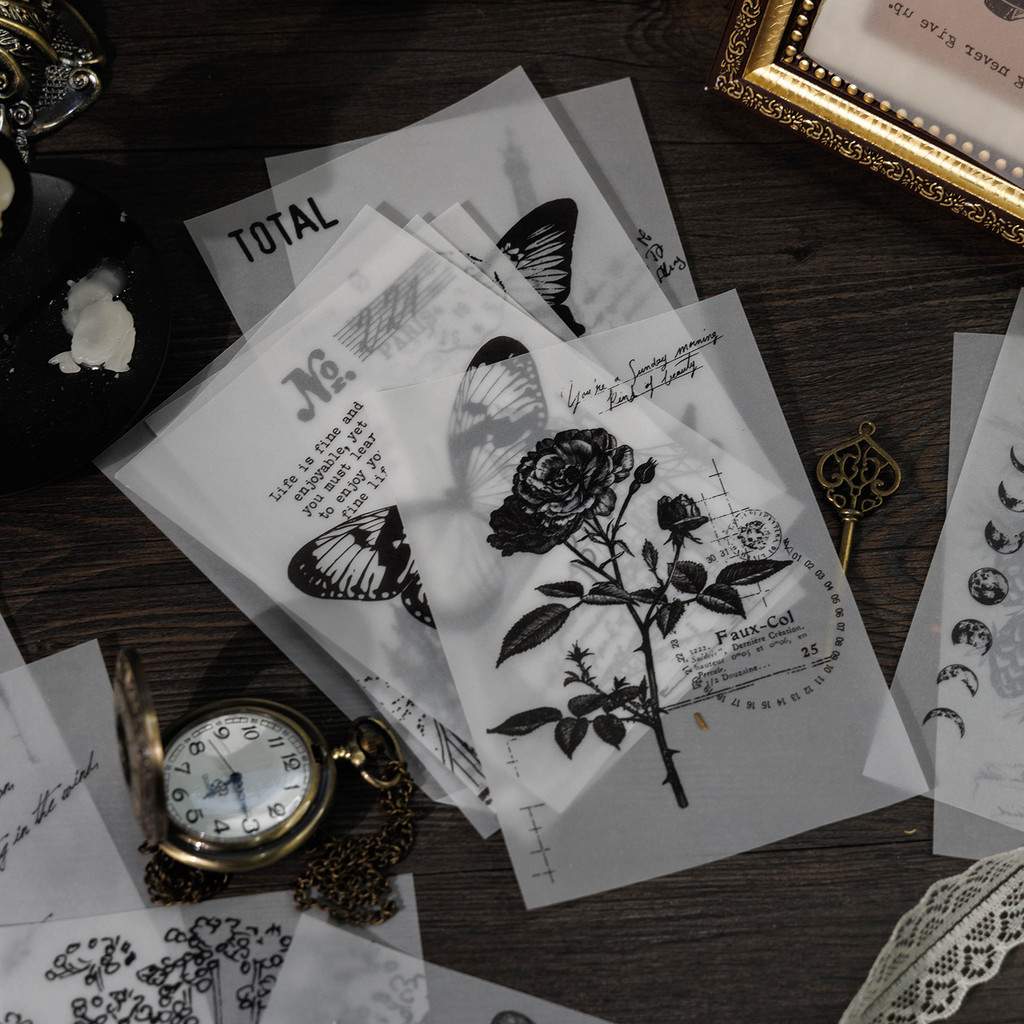 

JIANQI 15 pcs Vintage Art Material paper Diy Decorative paper for Scrapbooking hand made Junk Journaling supplies Craft Supplies