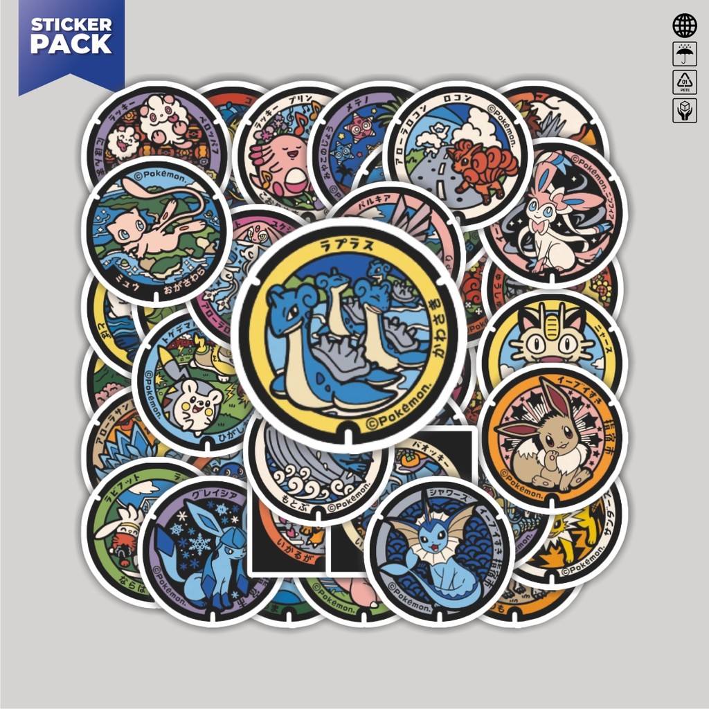 

[100PCS]Stiker Pack Stiker Pokemon Newst Aesthetic Vinyl Anti Air Dekorasi Sticker Laptop Buku Journal Koper Helm Casing HP Gitar Helm Skateboard