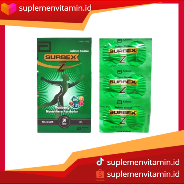 Surbex Z Vitamin E Zinc Box Isi 30