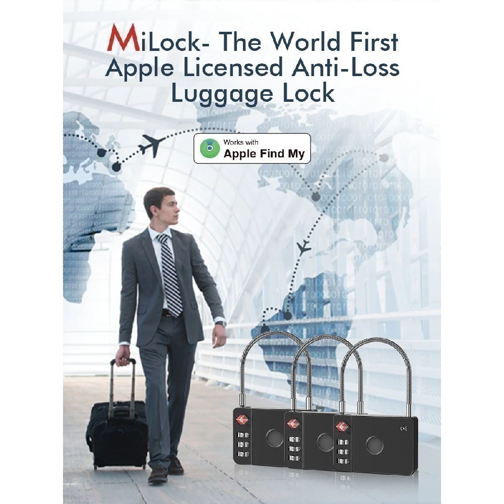 MiLi MiLock - Smart Anti-Loss Lock - Works with Apple Find My
