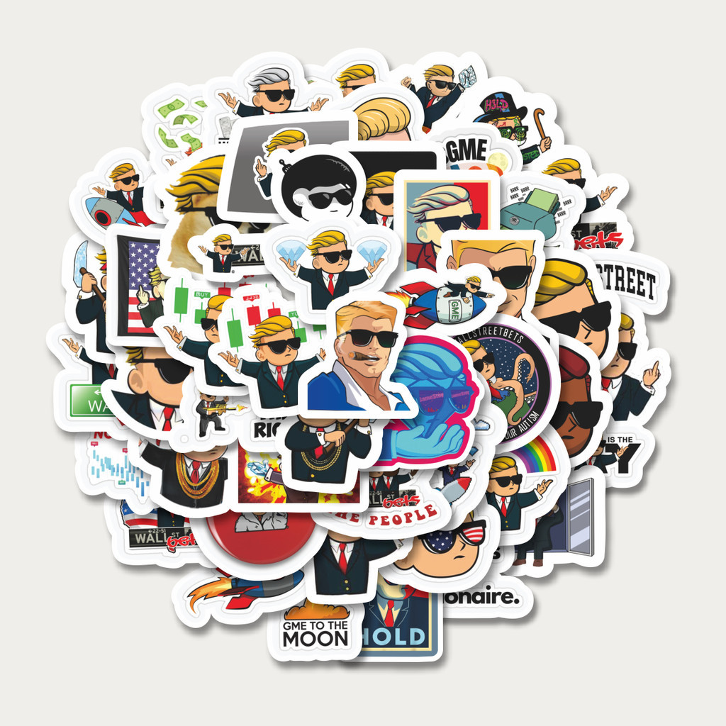 

Sticker Pack Stiker Kartun WallStreetBets | Sticker TUMBLR | Stiker LAPTOP KOPER HELM
