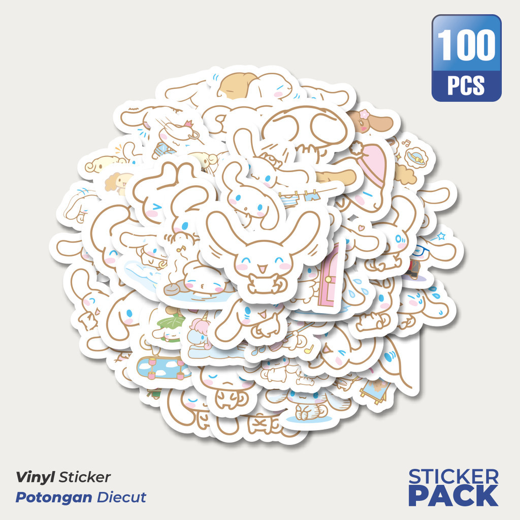 

MURAH 100 PCS Stiker Kartun Cinamonroll Versi 2 Waterproof Aesthetic- Untuk Laptop, Motor, dan Helm - Paper Stationery Pack