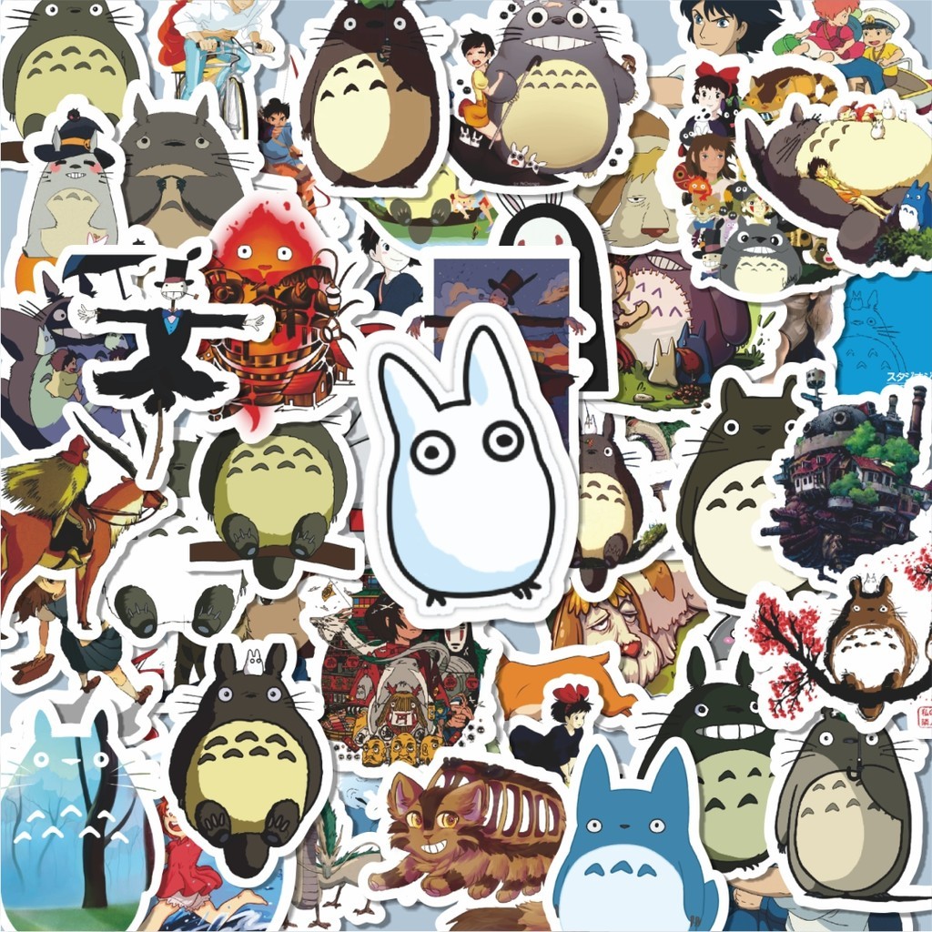 

Stiker Aesthetic Stiker Anti Air Stikers Berperekat Waterproof sticker decal buat Motor Helm Buku Journal Koper Casing HP Laptop Botol Minum Hadiah anak Stiker Anime Ghibli Hayao Miyazakui V2 Dekorasi Lucu Kreatif untuk Notebook, Skateboard, HP