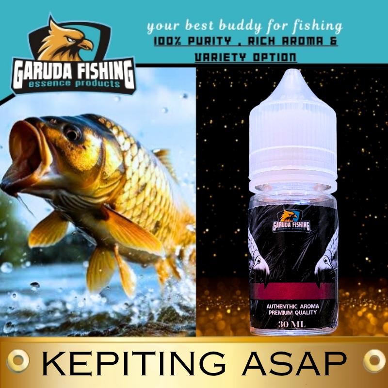 Essen Biang Kepiting Asap Murni GARUDA Umpan Ikan Mas Lele Patin Mujair Bawal Galatama Reel