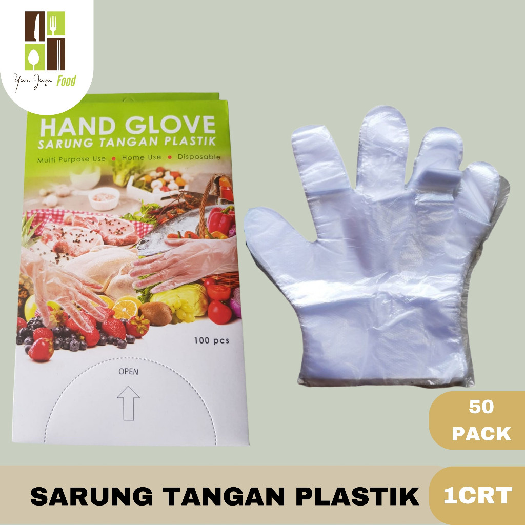 

Sarung Tangan Plastik / Hand Glove Sekali Pakai Isi 100 PCS / 1 CARTON/KARTON