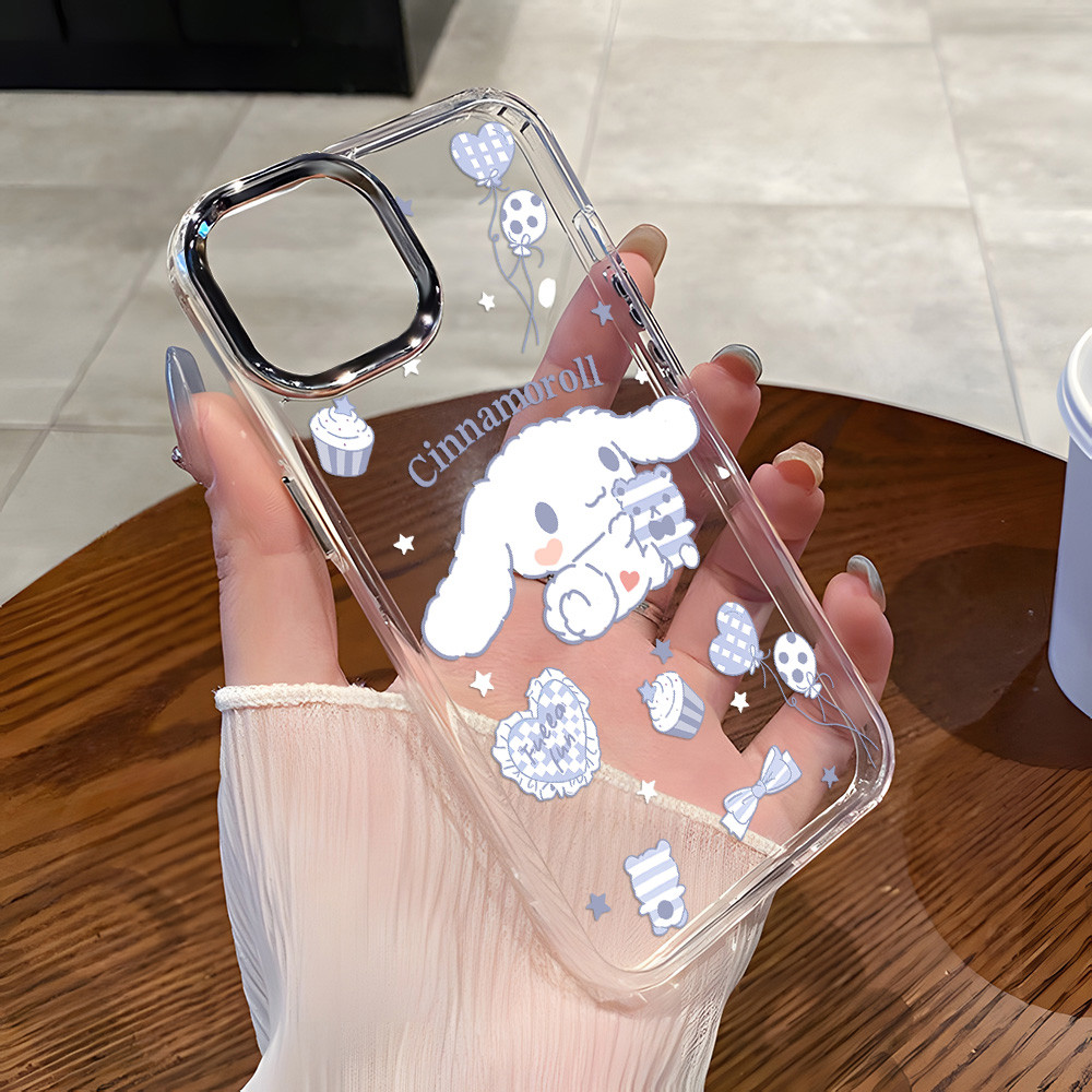 Cinnamoroll Hp Clear Plating Untuk Case Oppo A18 A16 A15 A60 A5 Pro A5 A9 2020 A53 A54 A74 A3 A57 A7