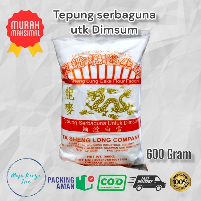 

Teng Mien Tai Sheng Lung Flour Tepung Pati Serbaguna Utk Dimsum Cap Naga 600Grm