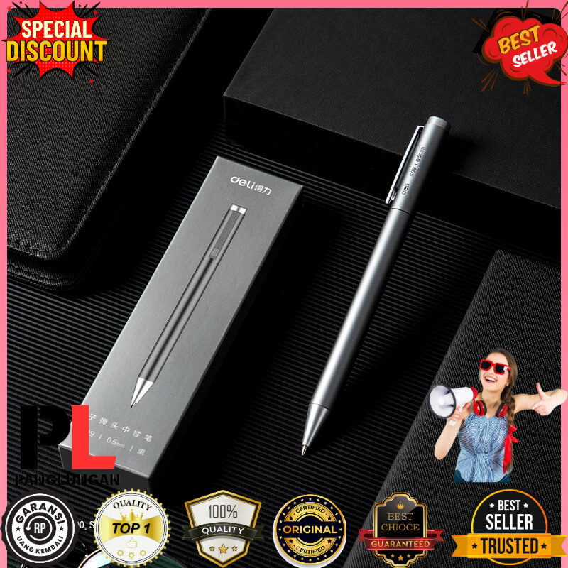 

Deli Pulpen Gel Tanda Tangan Metal Roller Ballpoint 0.5mm 1 PCS - S99