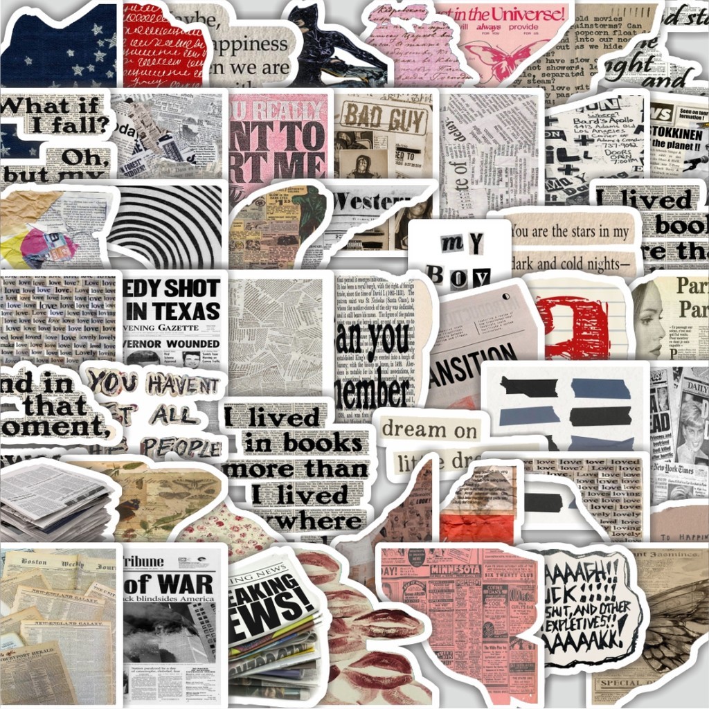 

Stiker Cutting Pack Stiker Tema Retro Kutipan Isi 100Pcs Series Aesthetic Lucu Keren Untuk Koper Bahan Vynil