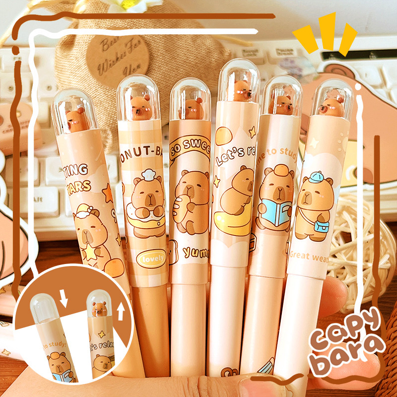 

Back to school supplies kawaii offices accessories Aesthetic Stationery Writing pens cute capybara fountain pen school useful
