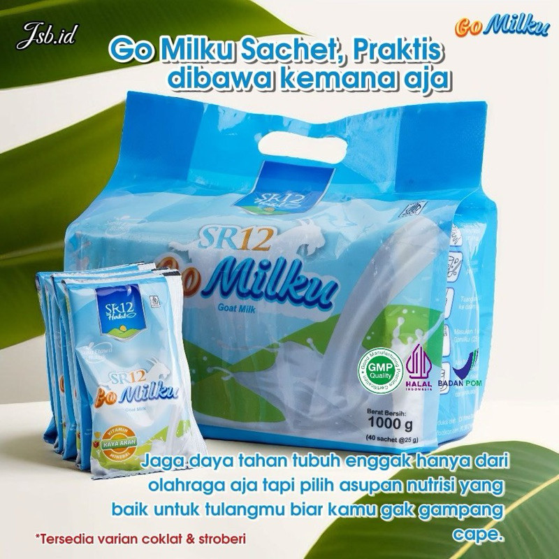 

New SR12 Gomilku Susu Kambing Etawa Premium 1pack Isi 40SachetPremium