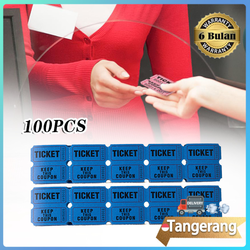 

100PCS Raffle Ticket Easily Tear Ticket Labels Tickets Lottery Labels Universal
