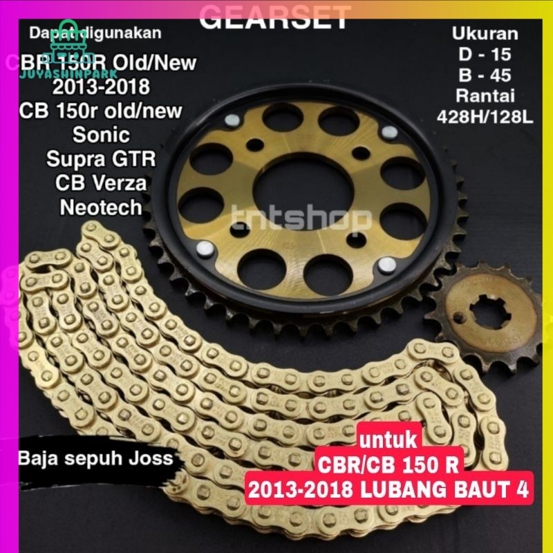 Gear Set CBR 150R old CBR 150R Facelift 2012-2018 gear CB 150r Old CB 150r gearset CBR 150r 4 LUBANG
