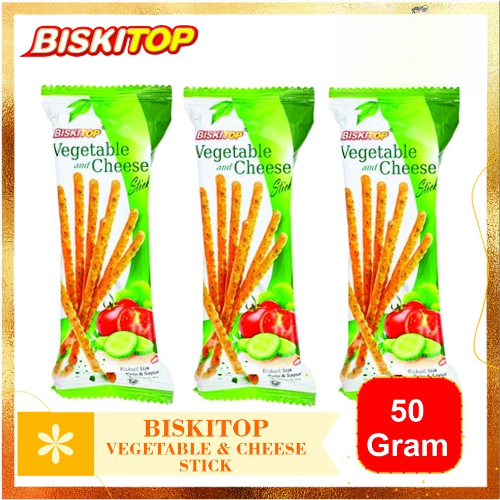 

Biskitop Vegetable and Cheese Stik 50gr (1 bungkus)