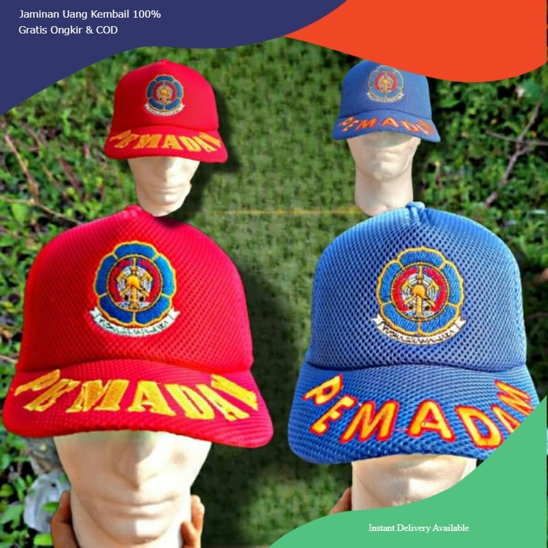 TOPI PEMADAM - TOPI DAMKAR - TOPI JARING DAMKAR MODEL BARU