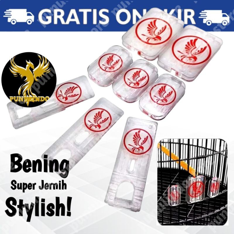 Stoper Bening Akrilik Variasi Sangkar Burung Murai Fullset