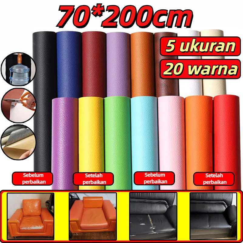 Stiker kulit sofa / StikerPerbaikan sofa 70 X 400 cm / Kulit sofa + lem / Stiker sofa jok motor / Le