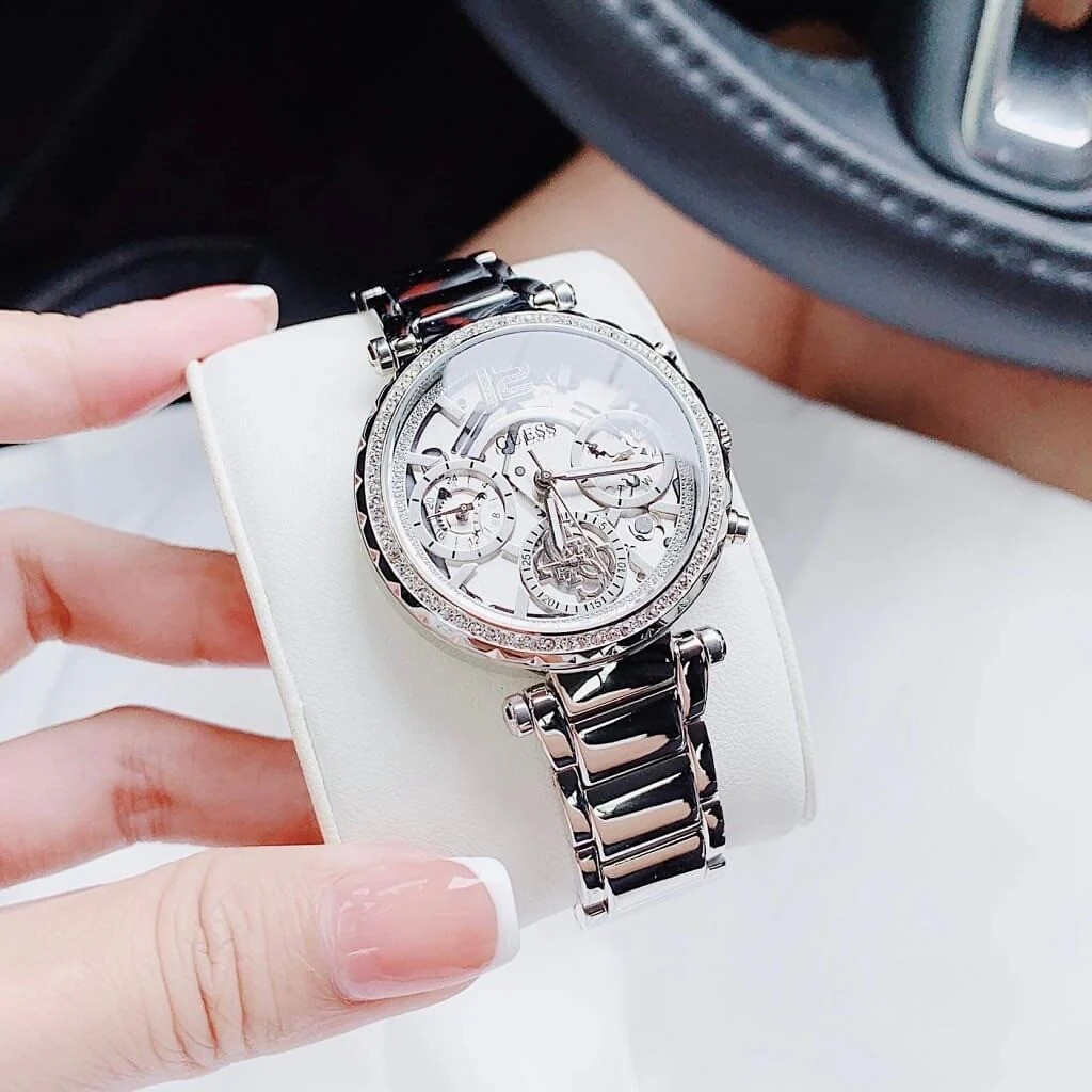 Jam Tangan Wanita chronograph desain GW0403L1, GW0403L2, GW0403L3 stainless look like guess
