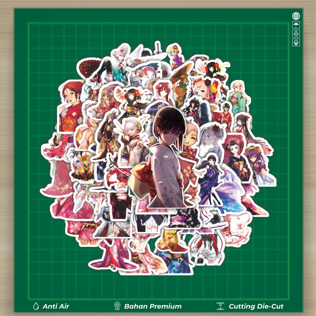 

HOT 50 PCS STIKER Stiker Anime Kimono Stiker Fashion Cars Decal Dingin Kartu Album Custom Vinyl Anti Air- Sticker Aesthetic Buku Journal Koper Casing HP Tablet Laptop Helm Motor Botol Minum
