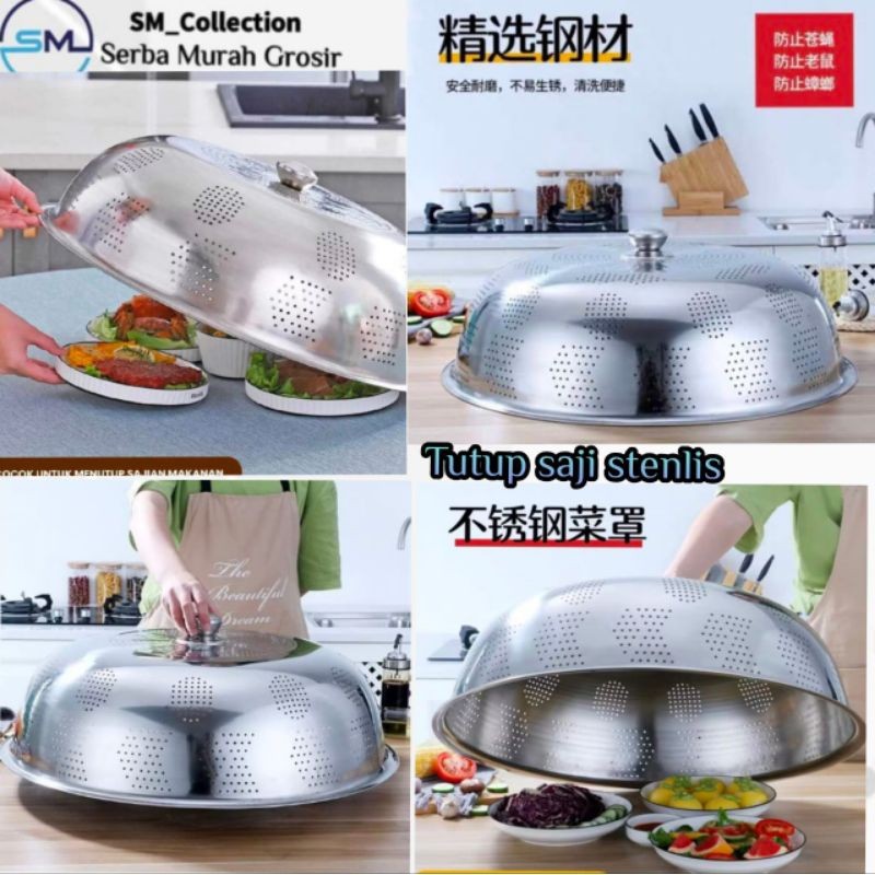 Tutup Nasi/tudung Nasi/Penutup Makanan/Tudung Nasi Stenlis