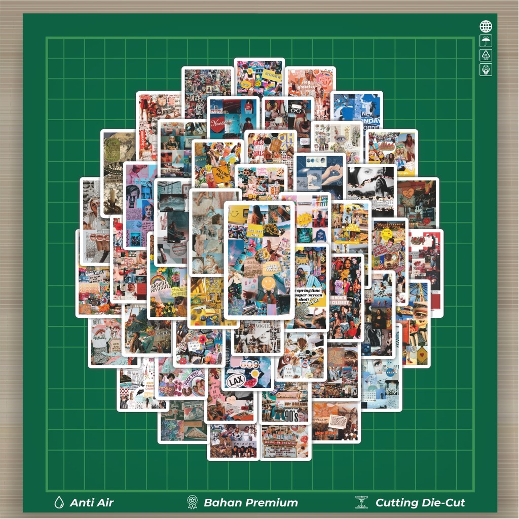 

HOT 50 PCS STIKER Stiker Splice Mosaic Art Versi 1 Stiker Fashion Cars Decal Dingin Kartu Album Custom Vinyl Anti Air- Sticker Aesthetic Buku Journal Koper Casing HP Tablet Laptop Helm Motor Botol Minum
