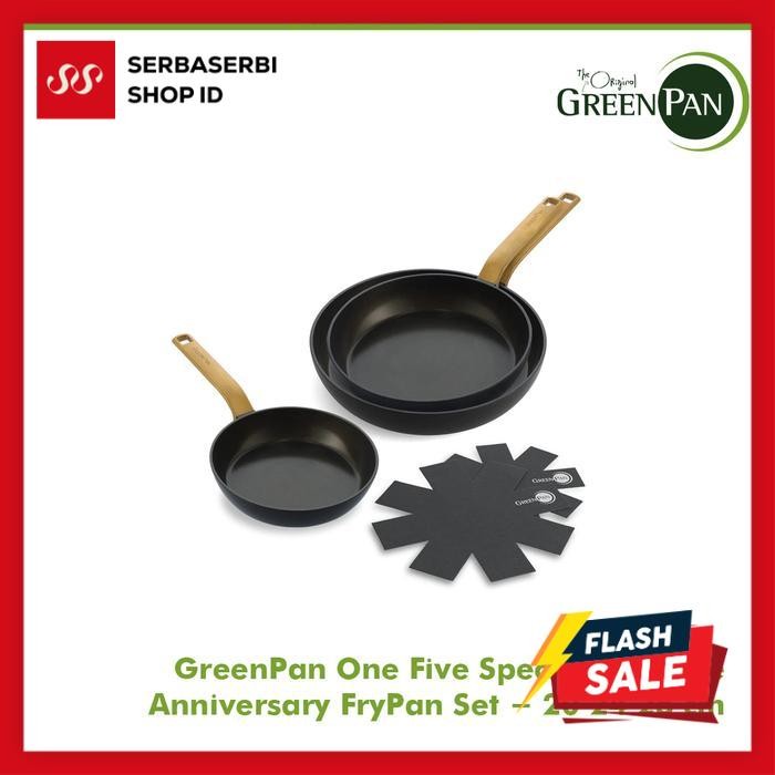 GreenPan One Five Anniversay FryPan Set - 20 24 28 cm