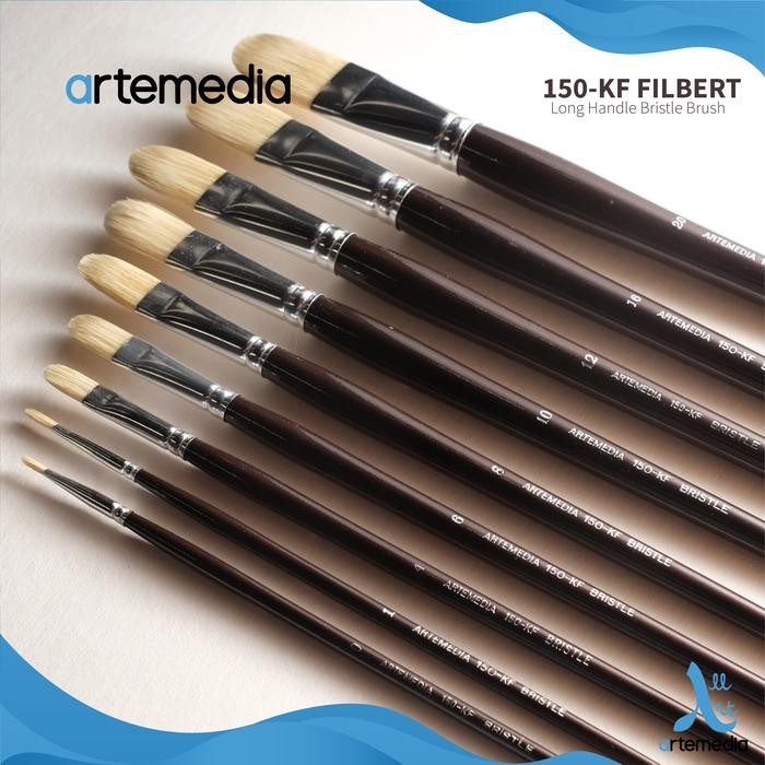 

ARTE BROWN 150KF BRISTLE BRUSH FILBERT - NO. 0