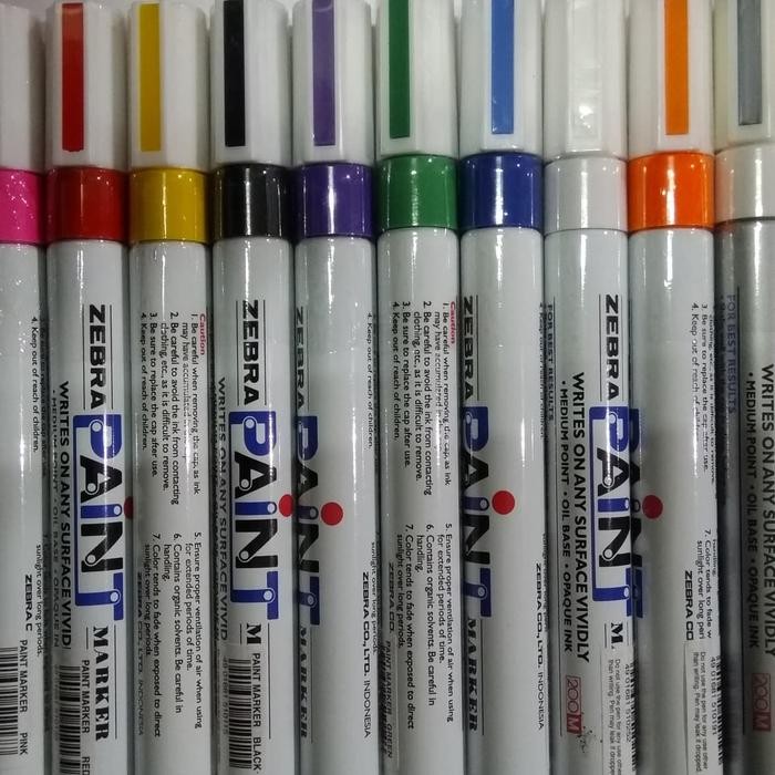 

Spidol zebra paint marker medium point - silver