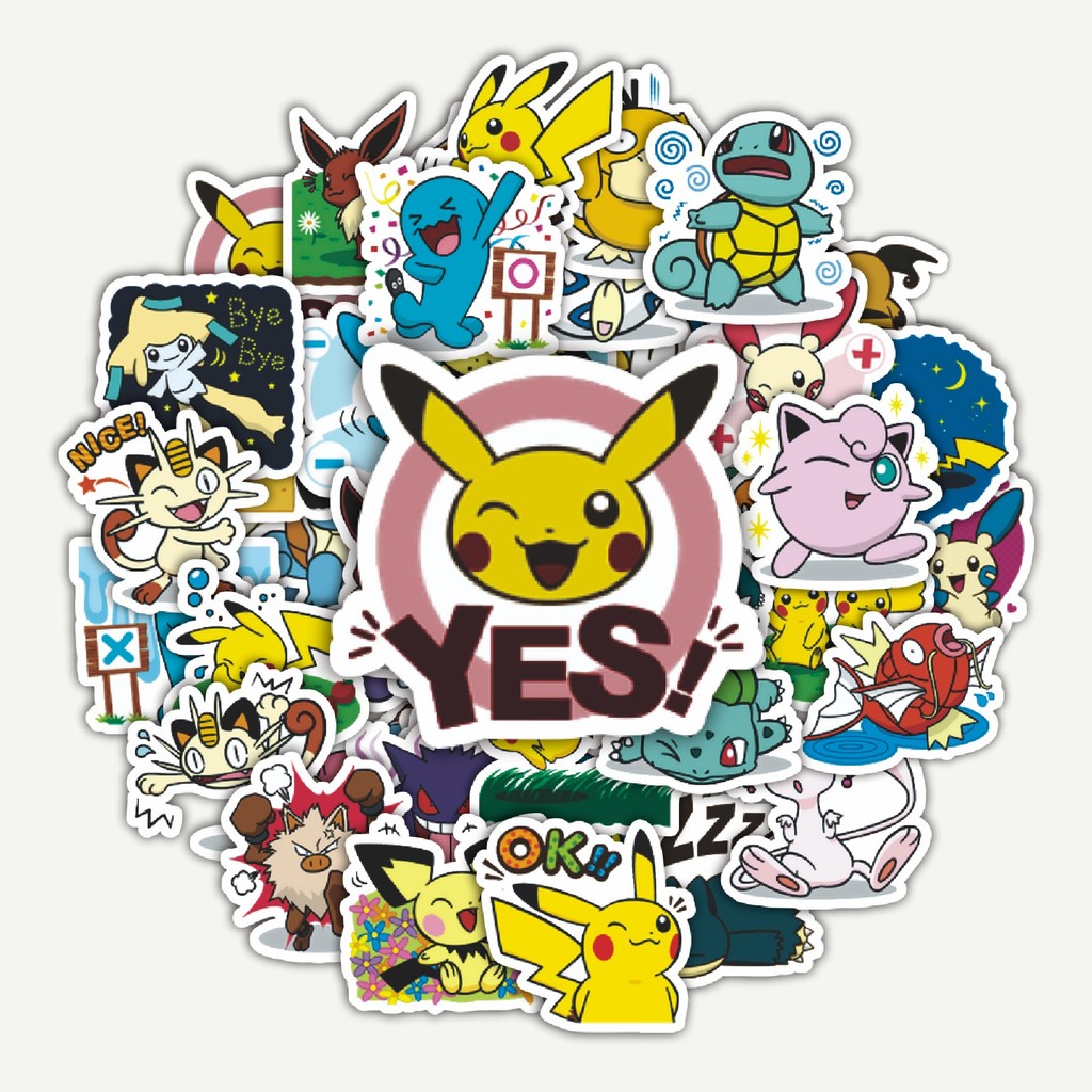 

Sticker Pack Stiker Kartun Classical Pokémon | Sticker TUMBLR | Stiker LAPTOP KOPER HELM